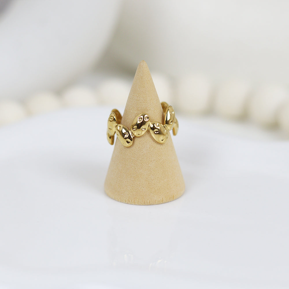 Stainless Steel Gold Plated Ring #R18