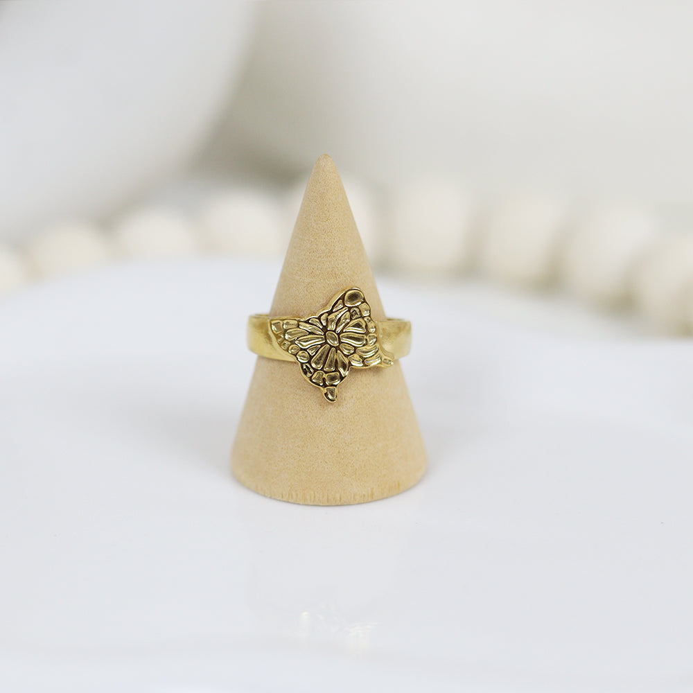 Stainless Steel Gold Plated Ring #R23