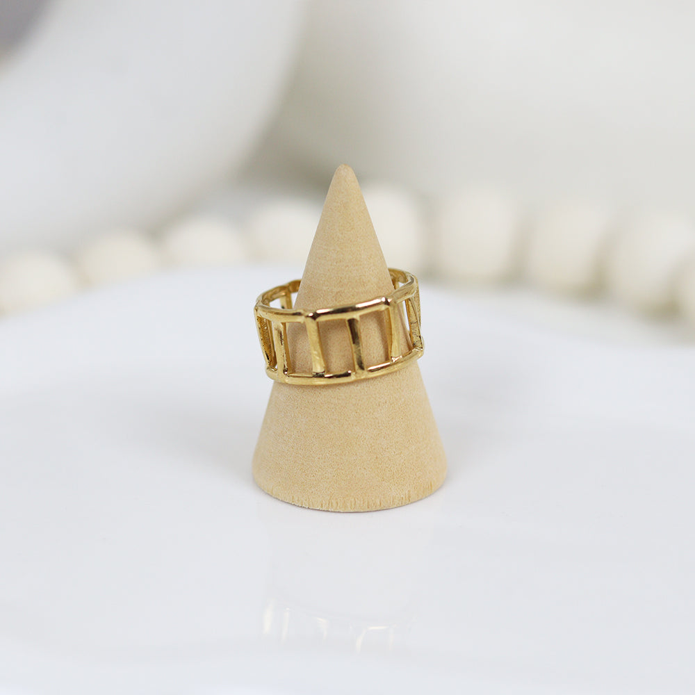 Stainless Steel Gold Plated Ring #R26