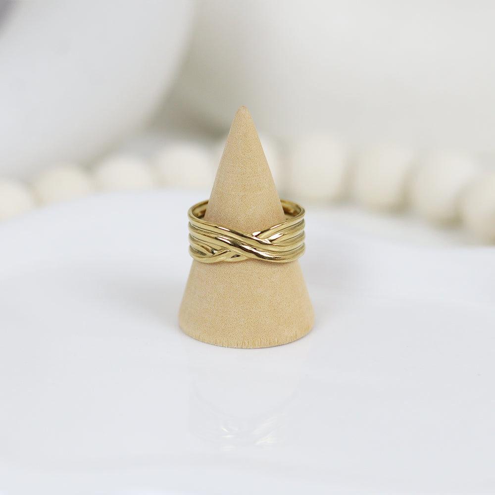 Stainless Steel Gold Plated Ring #R32