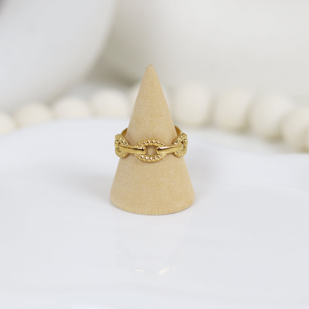 Stainless Steel Gold Plated Ring #R34