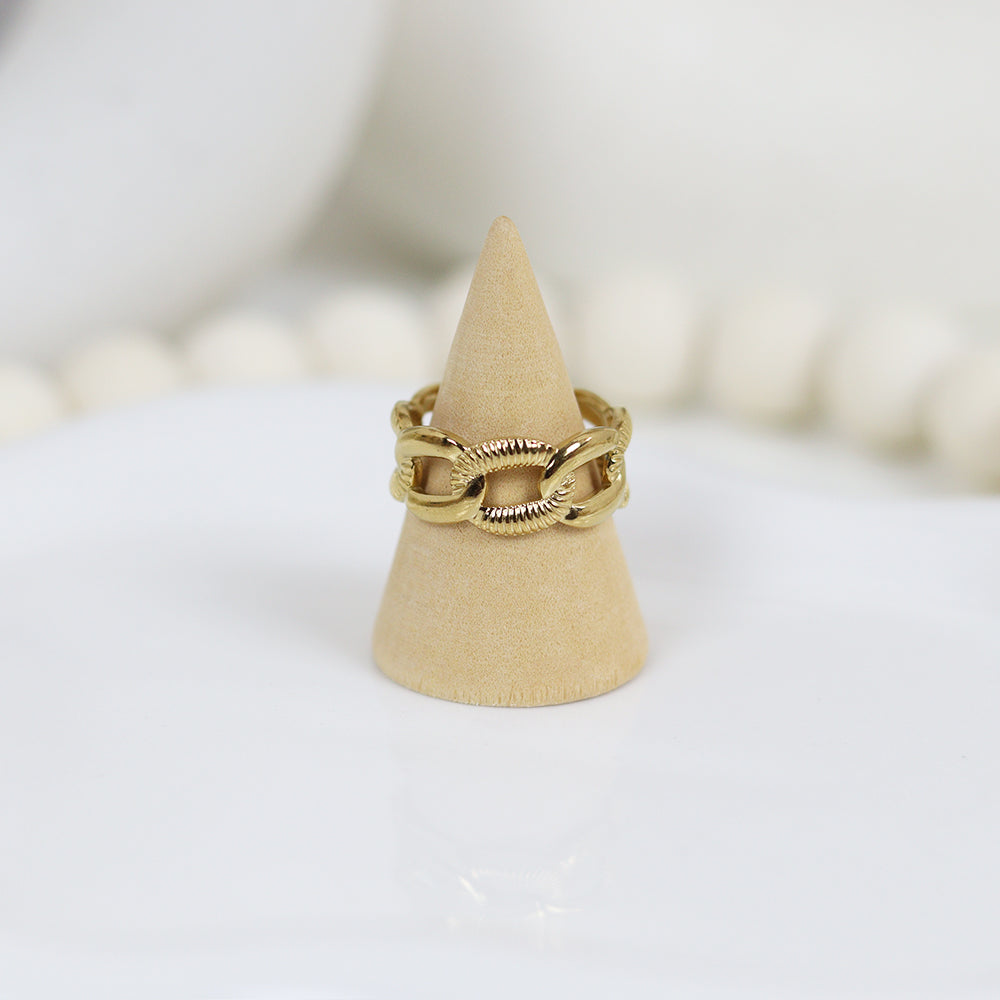 Stainless Steel Gold Plated Ring #R37