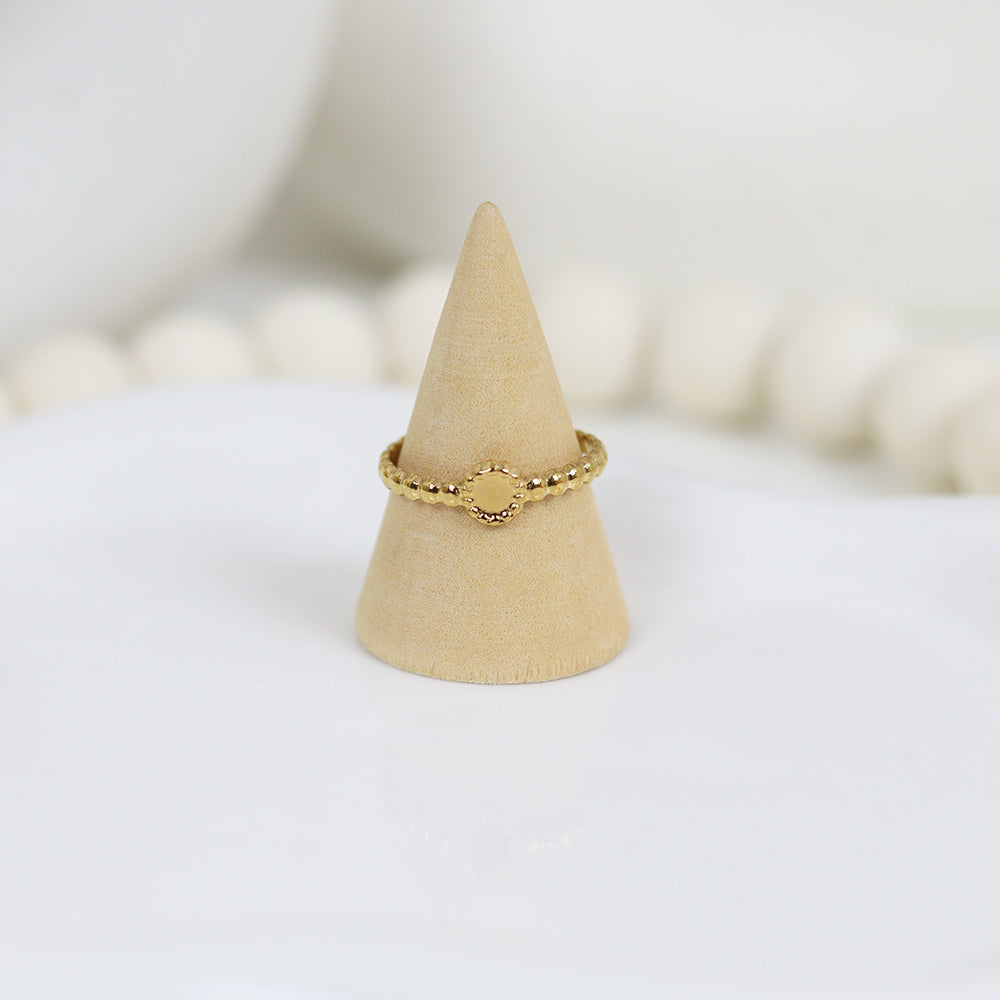 Stainless Steel Gold Plated Ring #R44