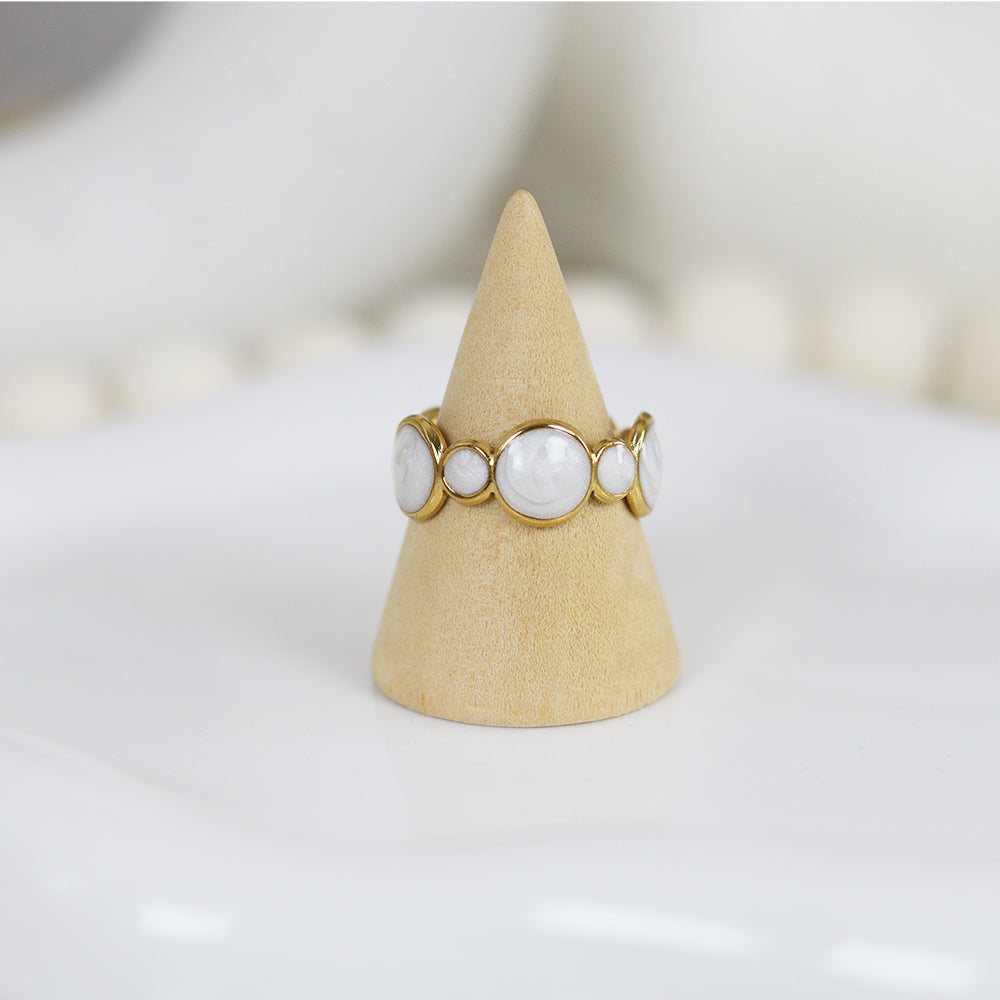 Stainless Steel Gold Plated Ring #R48
