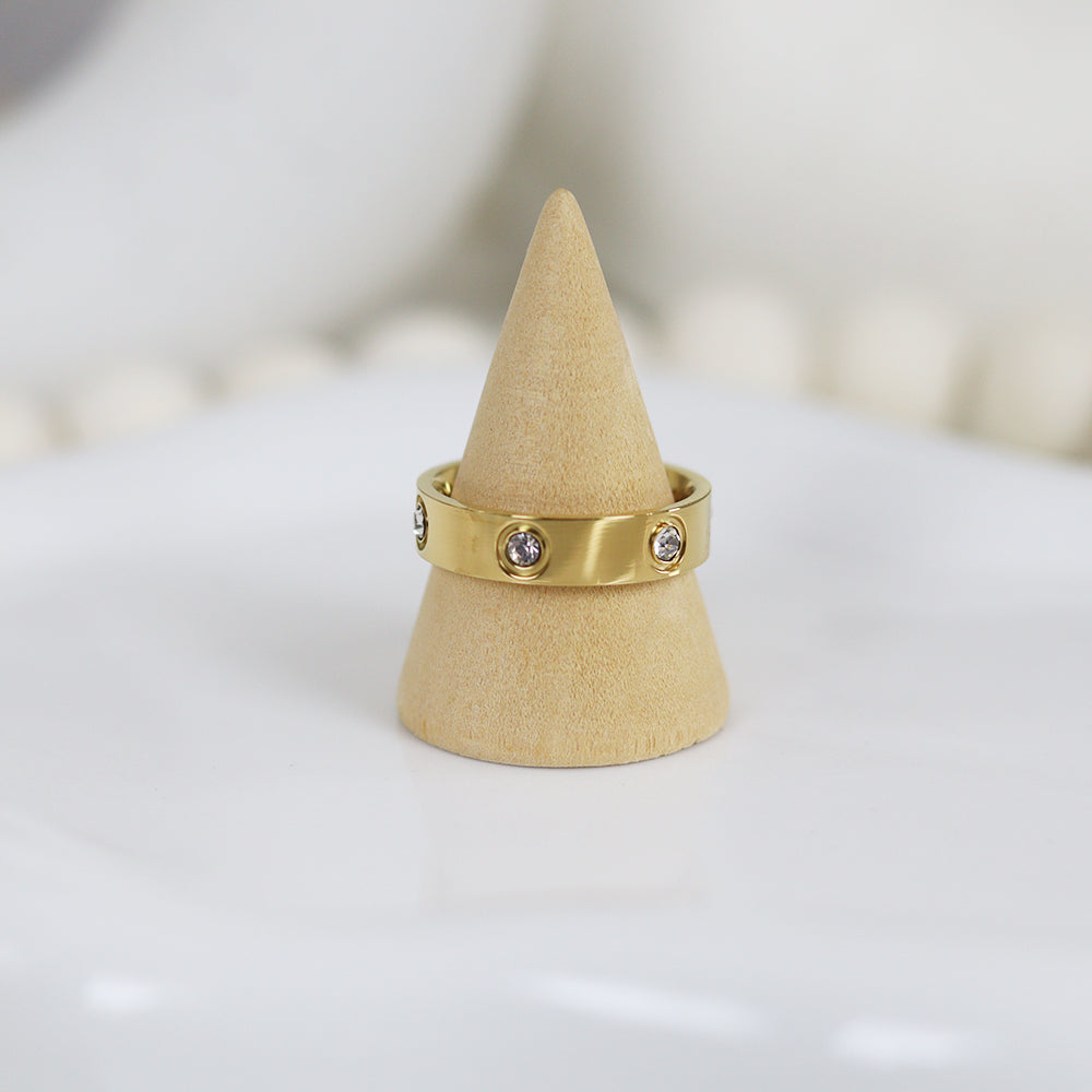 Stainless Steel Gold Plated Ring #R51