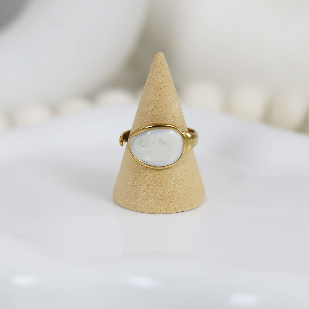 Stainless Steel Gold Plated Ring #R57