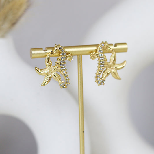 Stainless Steel Gold Plated Earrings #E22