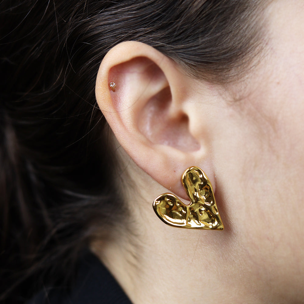 Stainless Steel Gold Plated Earrings #E23