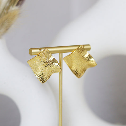 Stainless Steel Gold Plated Earrings #E30