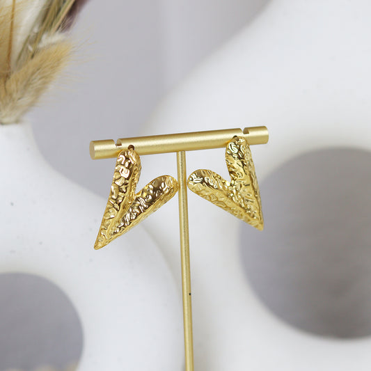 Stainless Steel Gold Plated Earrings #E33
