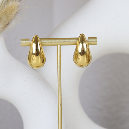Stainless Steel Gold Plated Earrings #E40
