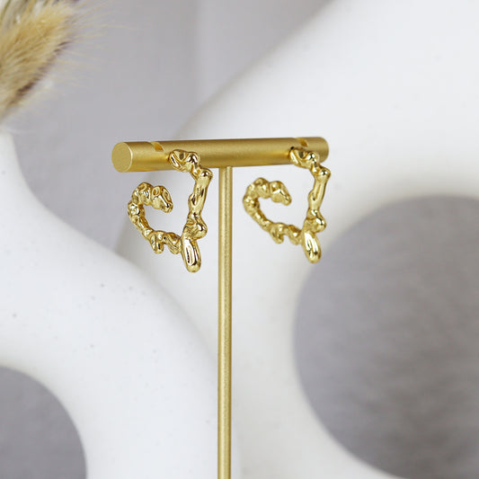 Stainless Steel Gold Plated Earrings #E43