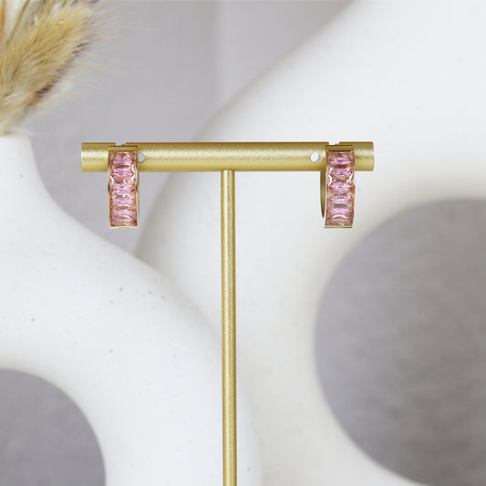 Stainless Steel Gold Plated Earrings #E44