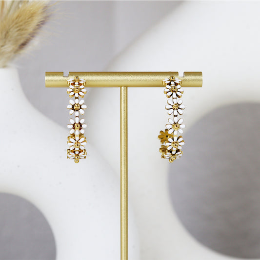 Stainless Steel Gold Plated Earrings #E47