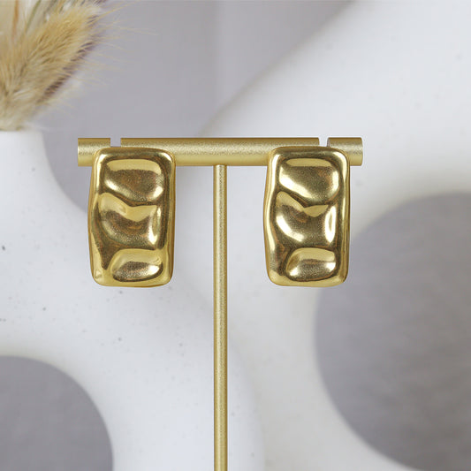 Stainless Steel Gold Plated Earrings #E49