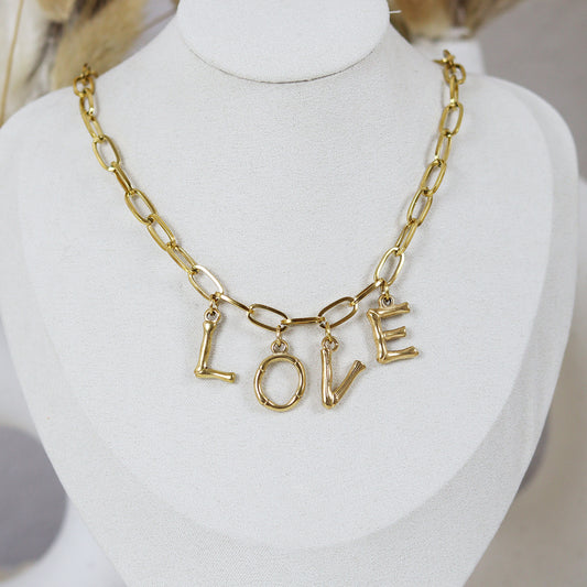 Stainless Steel Gold Plated Necklace #N23