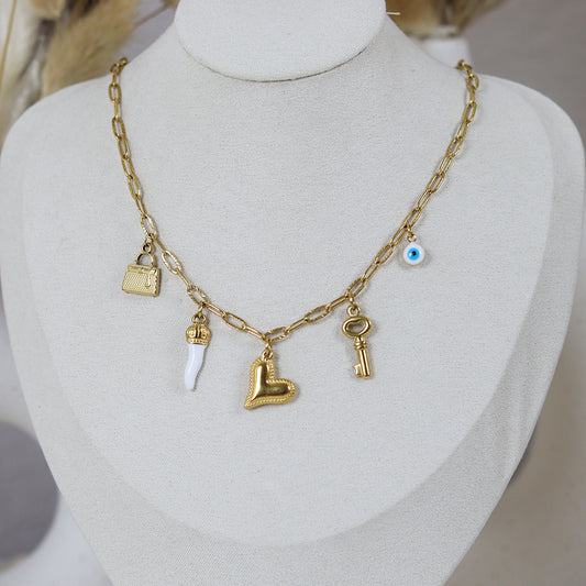 Stainless Steel Gold Plated Necklace #N25
