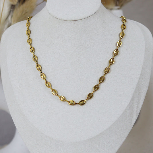 Stainless Steel Gold Plated Necklace #N27