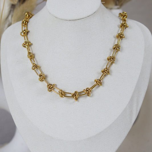 Stainless Steel Gold Plated Necklace #N28