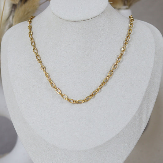 Stainless Steel Gold Plated Necklace #N30