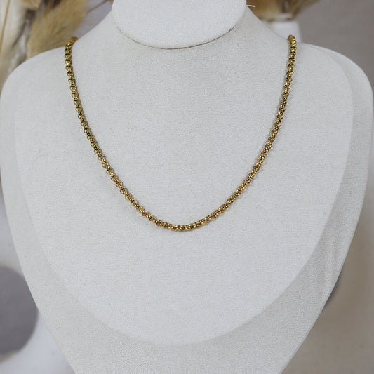 Stainless Steel Gold Plated Necklace #N33