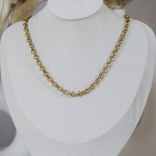 Stainless Steel Gold Plated Necklace #N34