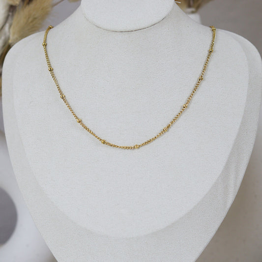 Stainless Steel Gold Plated Necklace #N40