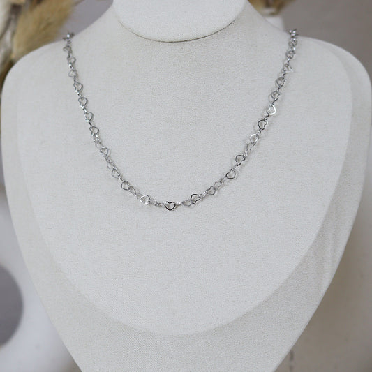 Stainless Steel Silver Plated Necklace #N42
