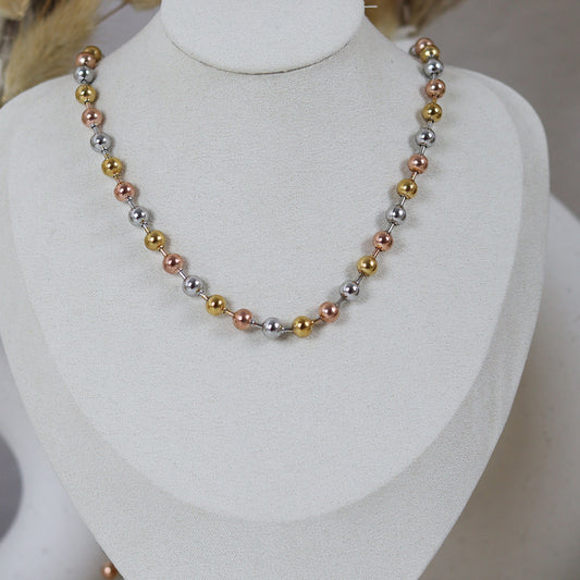 Stainless Steel Multicolor Plated Necklace #N48