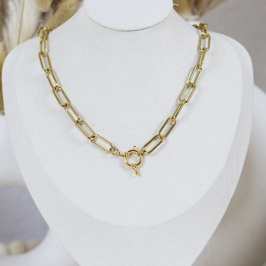 Stainless Steel Gold Plated Necklace #N51
