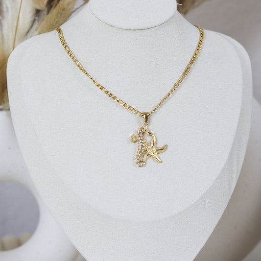 Stainless Steel Gold Plated Necklace #N53