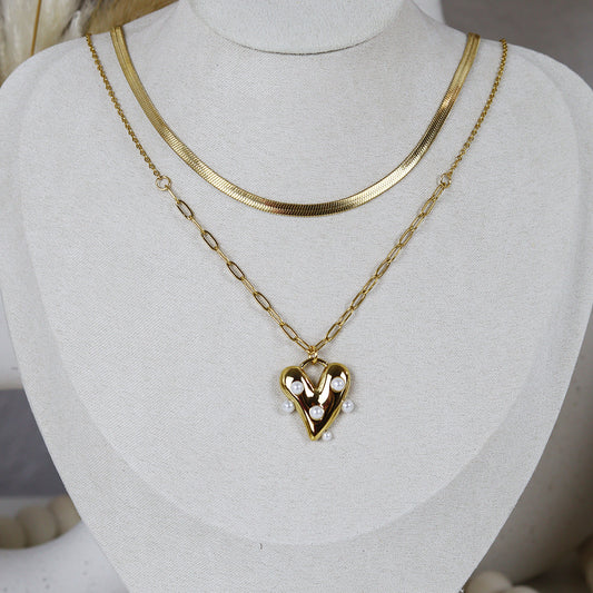 Stainless Steel Gold Plated Necklace #N57