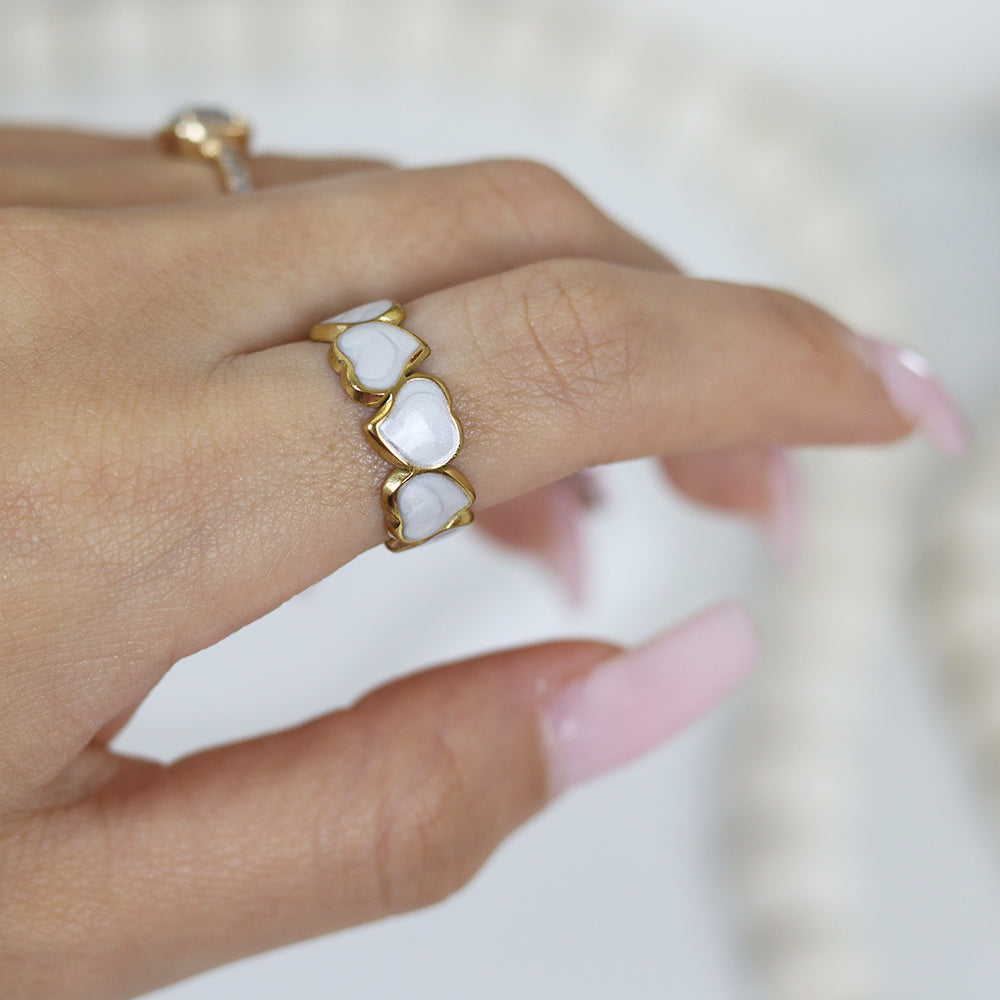Stainless Steel Gold Plated Ring #R56