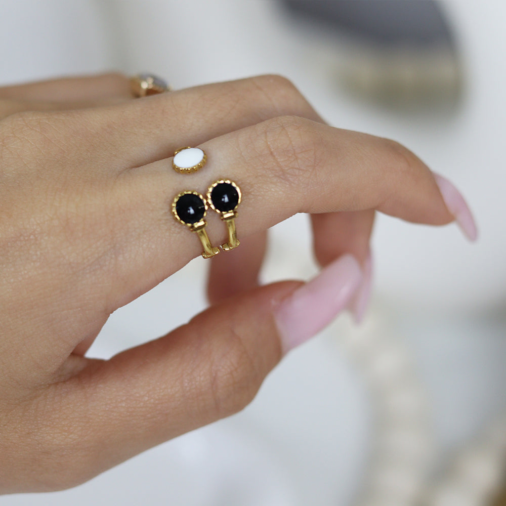 Stainless Steel Gold Plated Ring #R58