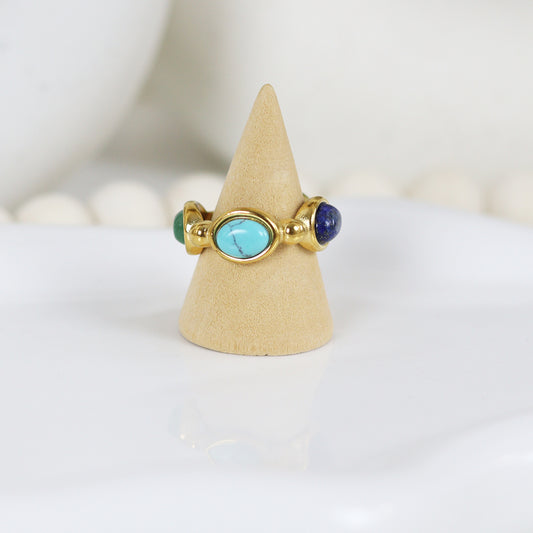 Stainless Steel Gold Plated Ring #R63