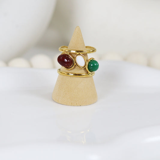 Stainless Steel Gold Plated Ring #R64