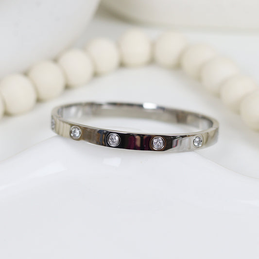 Stainless Steel Silver Plated Bracelet #B10