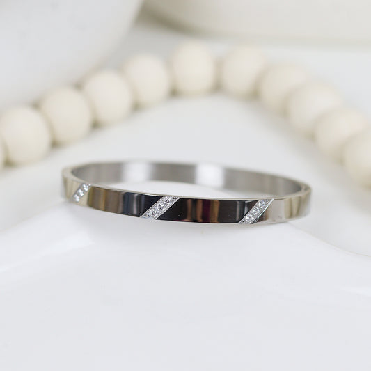 Stainless Steel Silver Plated Bracelet #B14