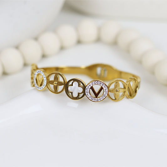 Stainless Steel Gold Plated Bracelet #B1