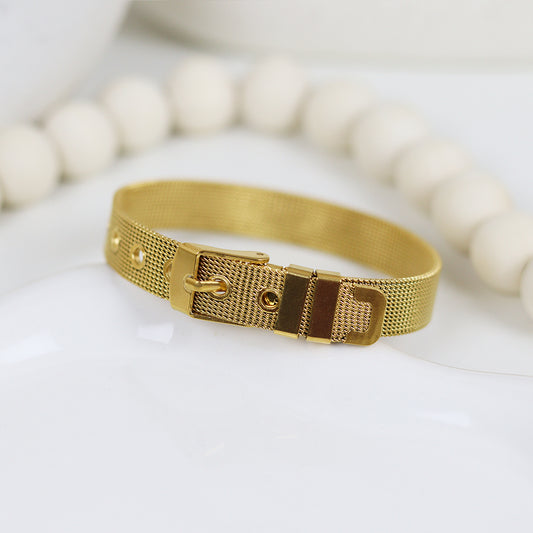 Stainless Steel Gold Plated Bracelet #B23