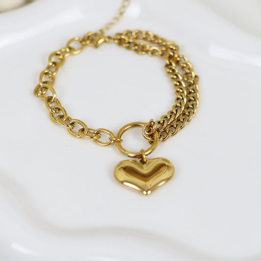 Stainless Steel Gold Plated Bracelet #B30