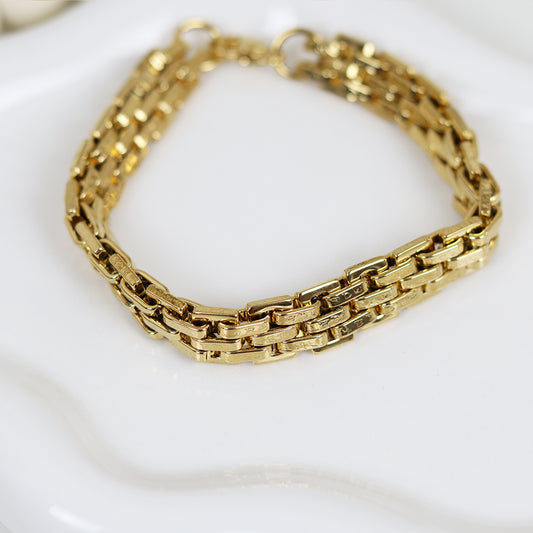 Stainless Steel Gold Plated Bracelet #B33