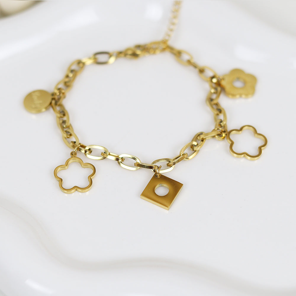 Stainless Steel Gold Plated Bracelet #B35