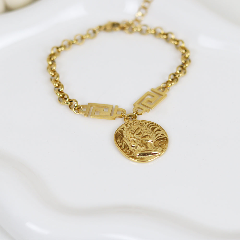 Stainless Steel Gold Plated Bracelet #B48