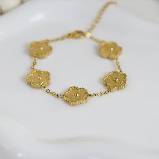 Stainless Steel Gold Plated Bracelet #B62