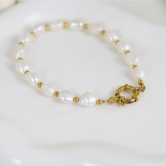 Stainless Steel Gold Plated Bracelet #B63