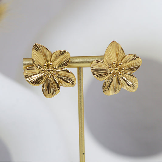 Stainless Steel Gold Plated Earrings #E1