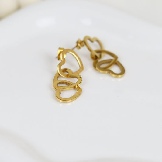 Stainless Steel Gold Plated Earrings #E3