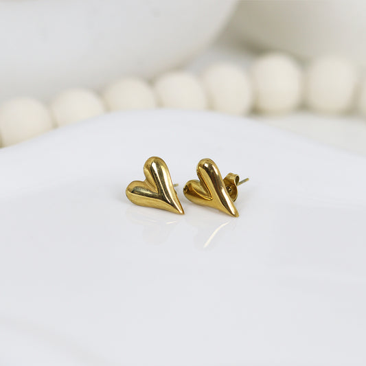 Stainless Steel Gold Plated Earrings #E5