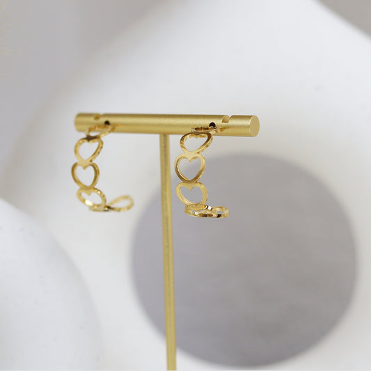 Stainless Steel Gold Plated Earrings #E8
